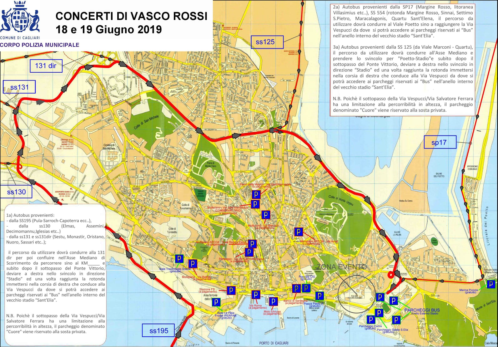 Cagliari Concerti Di Vasco Le Modifiche Al Traffico Cagliari Vistanet