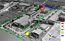 La mappa della viabilità all'aeroporto di Cagliari in seguito ai lavori di dicembre 2019