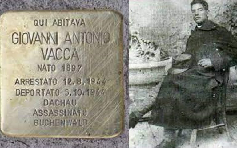 Giovanni Antonio Vacca, deportato e ucciso a Buchenwald: i sardi a Torino gli rendono omaggio