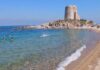 La spiaggia con la torre di Barì