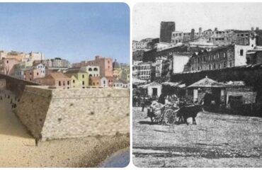 Le mura di Cagliari davanti al Porto e la ricostruzione grafica di Michele Dessì: ecco come si presentava la città sino al 1856