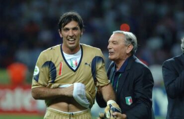 Buffon e Riva al Mondiale del 2006 vinto dall'Italia